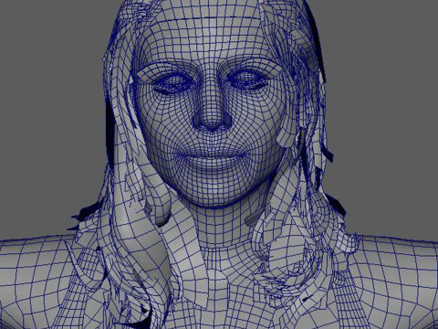 Lady Gaga Character Low-poly 3D Model