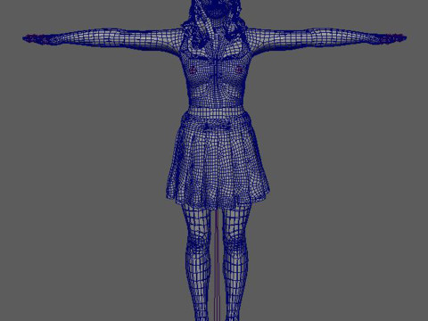 Lady Gaga Character Low-poly Model 3D