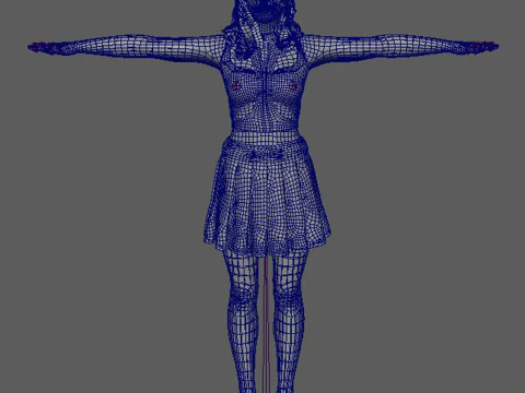 Lady Gaga Character Low-poly 3D Model