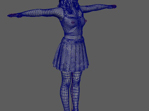 Lady Gaga Character Low-poly Model 3D