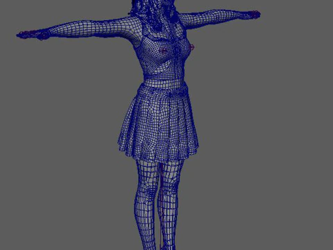 Lady Gaga Character Low-poly 3D Model
