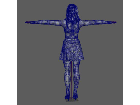 Lady Gaga Character Low-poly Model 3D