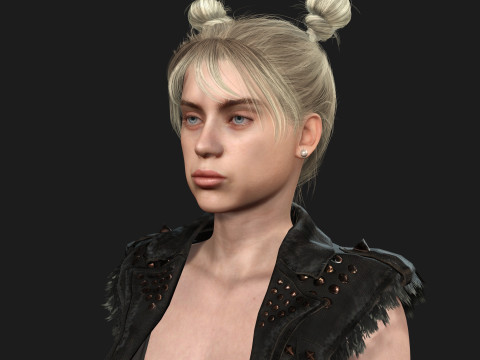 Billie Eilish - Hyper Realistic 3Dモデル