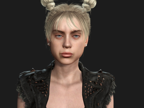 Billie Eilish - Hyper Realistic 3Dモデル