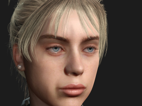 Billie Eilish - Hyper Realistic 3Dモデル