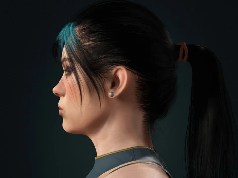 Billie Eilish - Hyper Realistic Low-poly 3D Model