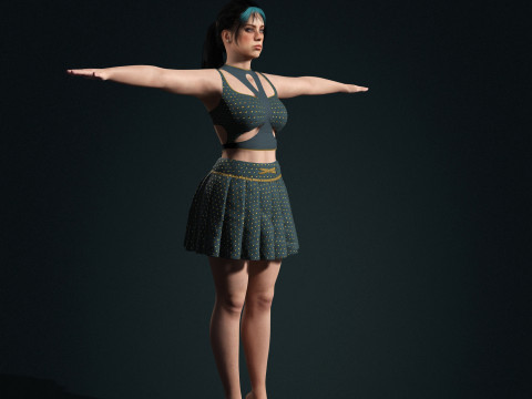 Billie Eilish - Hyper Realistic Low-poly 3D Модель