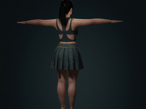 Billie Eilish - Hyper Realistic Low-poly 3D Модель