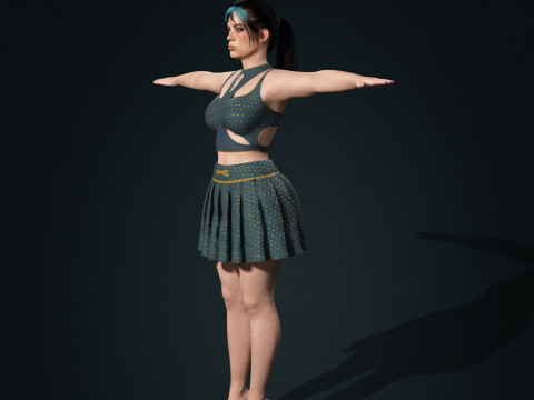 Billie Eilish - Hyper Realistic Low-poly 3D Модель