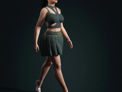 Billie Eilish - Hyper Realistic Low-poly 3D Model