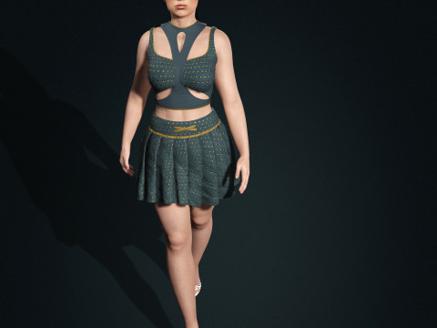 Billie Eilish - Hyper Realistic Low-poly 3D Модель