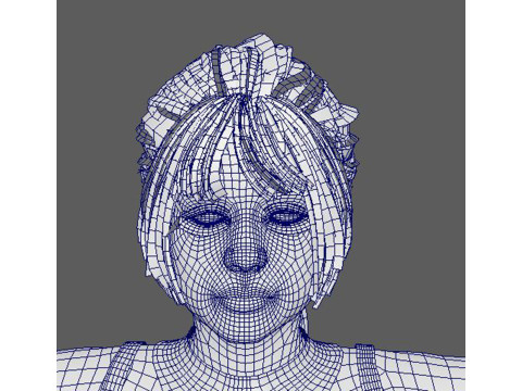 Billie Eilish - Hyper Realistic Low-poly 3D Модель