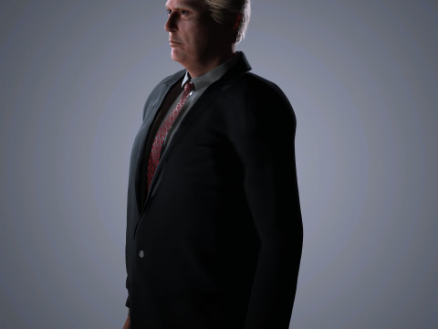 Donald Trump Character Low Poly Modelo 3D