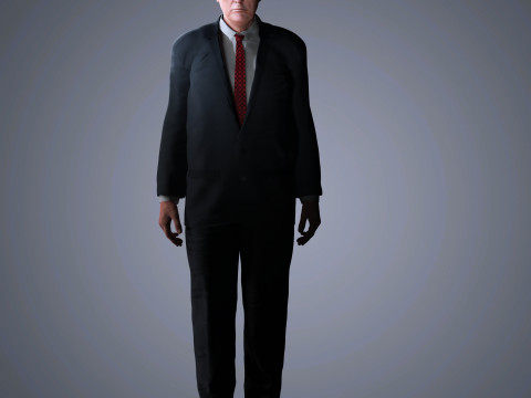 Donald Trump Character Low Poly Modelo 3D
