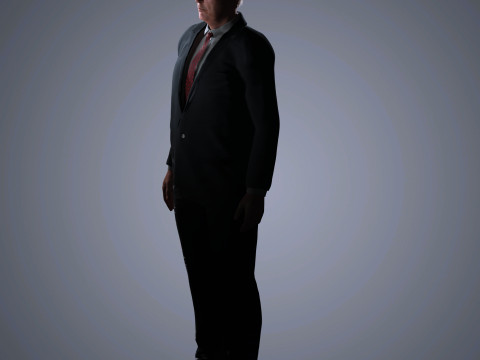 Donald Trump Character Low Poly Modelo 3D