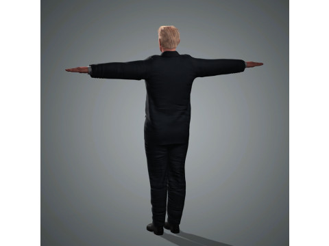 Donald Trump Character Low Poly Modelo 3D