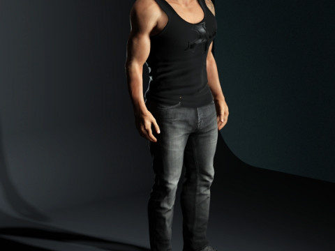 Dwayne Johnson Low-poly 3D Модель