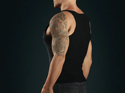 Dwayne Johnson Low-poly 3D Model