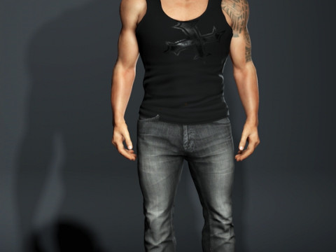 Dwayne Johnson Low-poly 3D Модель
