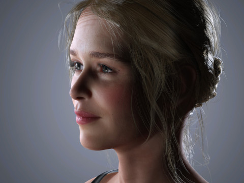 Emilia Clarke Character Low Poly 3D Модель