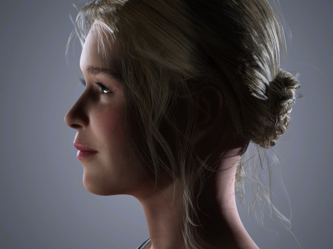 Emilia Clarke Character Low Poly 3D Модель