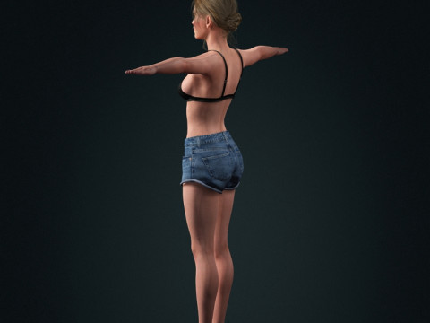 Emilia Clarke Character Low Poly 3D Модель