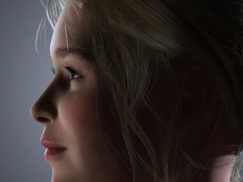 Emilia Clarke Character Low Poly 3D Модель