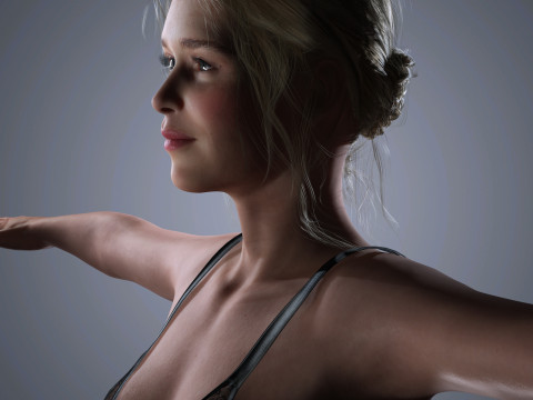 Emilia Clarke Character Low Poly 3D Модель
