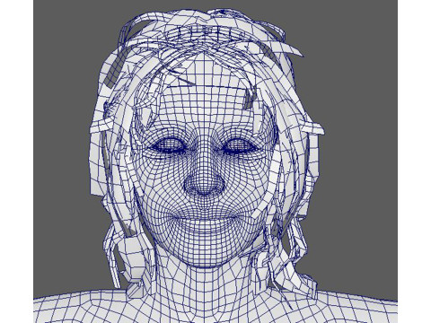Emilia Clarke Character Low Poly 3D Модель