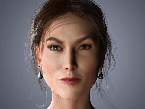 Karlie Kloss Character Low-poly 3D Model