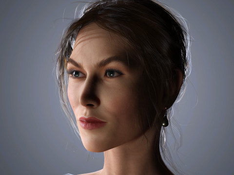Karlie Kloss Character Low-poly Model 3D