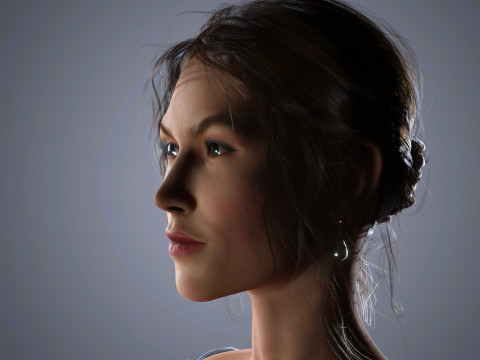 Karlie Kloss Character Low-poly Model 3D