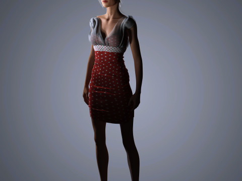 Karlie Kloss Character Low-poly Model 3D
