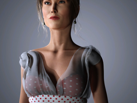 Karlie Kloss Character Low-poly Model 3D