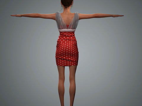 Karlie Kloss Character Low-poly Model 3D