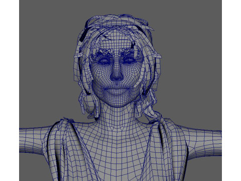Karlie Kloss Character Low-poly Model 3D