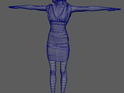 Karlie Kloss Character Low-poly Model 3D
