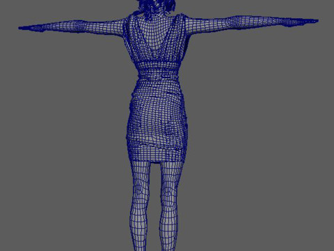Karlie Kloss Character Low-poly Model 3D