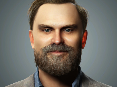 David Harbour Character 3D मॉडल