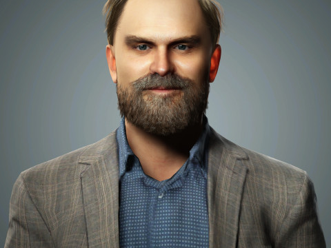 David Harbour Character Modelo 3D