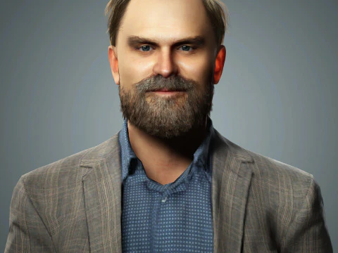 David Harbour-Charakter 3D Modell