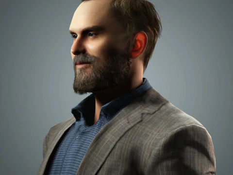 David Harbour-Charakter 3D Modell