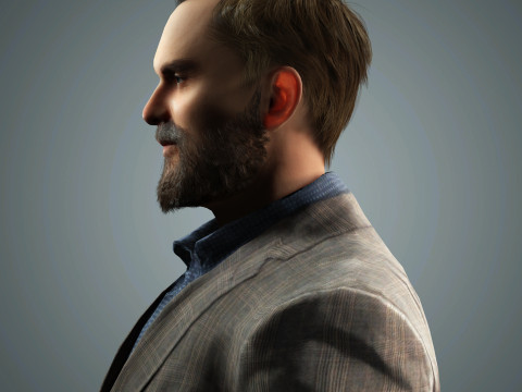 David Harbour Character Modelo 3D
