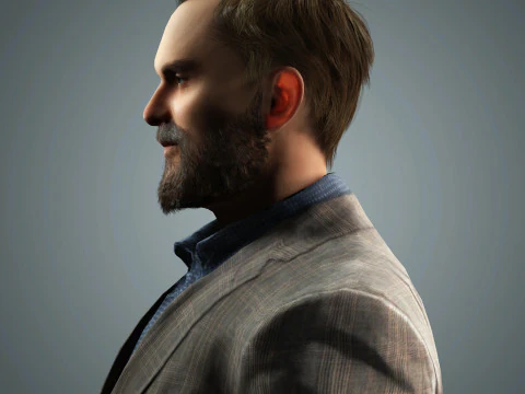 David Harbour-Charakter 3D Modell