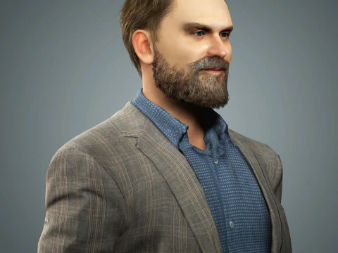 David Harbour-Charakter 3D Modell