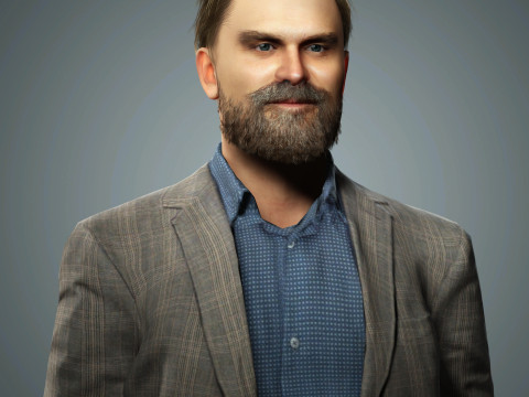 David Harbour Character Modelo 3D