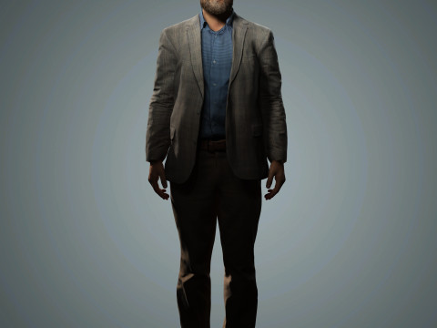 David Harbour Character Modelo 3D