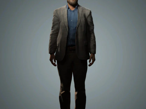 David Harbour-Charakter 3D Modell