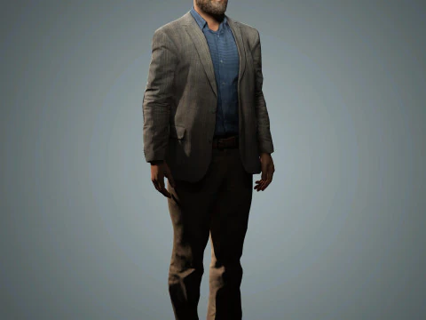 David Harbour-Charakter 3D Modell