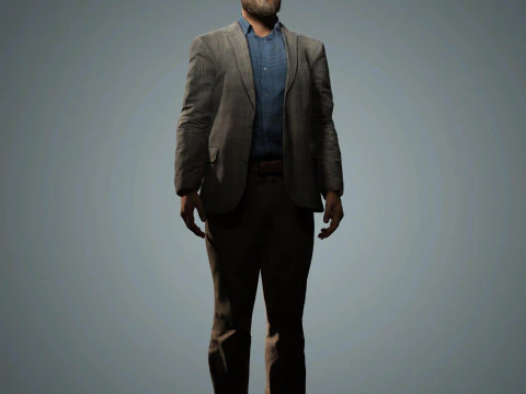 David Harbour-Charakter 3D Modell